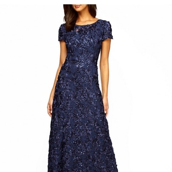 Alex evening gown blue size 8 - Picture 1 of 2